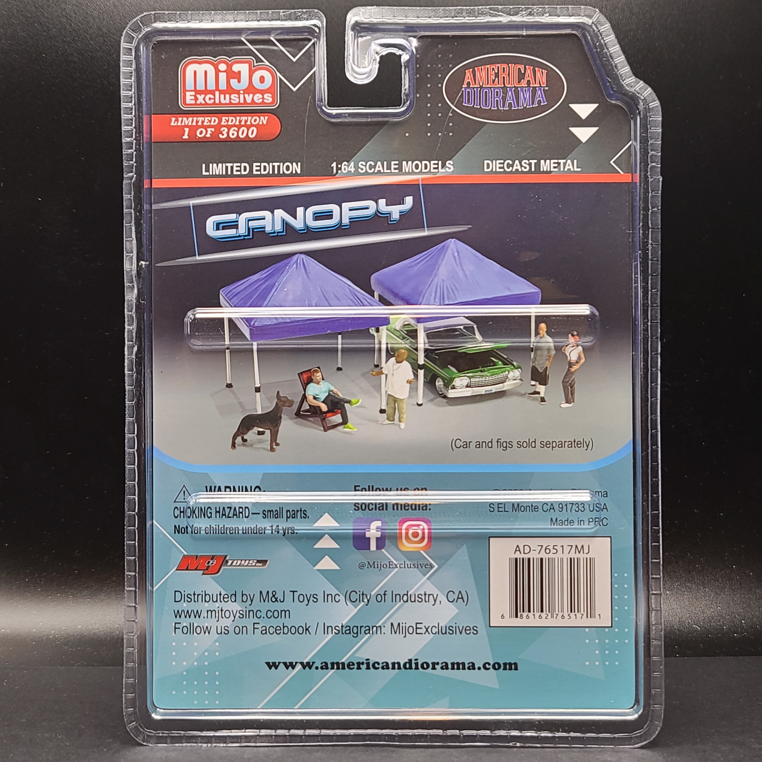 American Diorama - Canopy Tent Set of 2, 1:64 scale (2023 MiJo Exclusives - 1 of 3600)