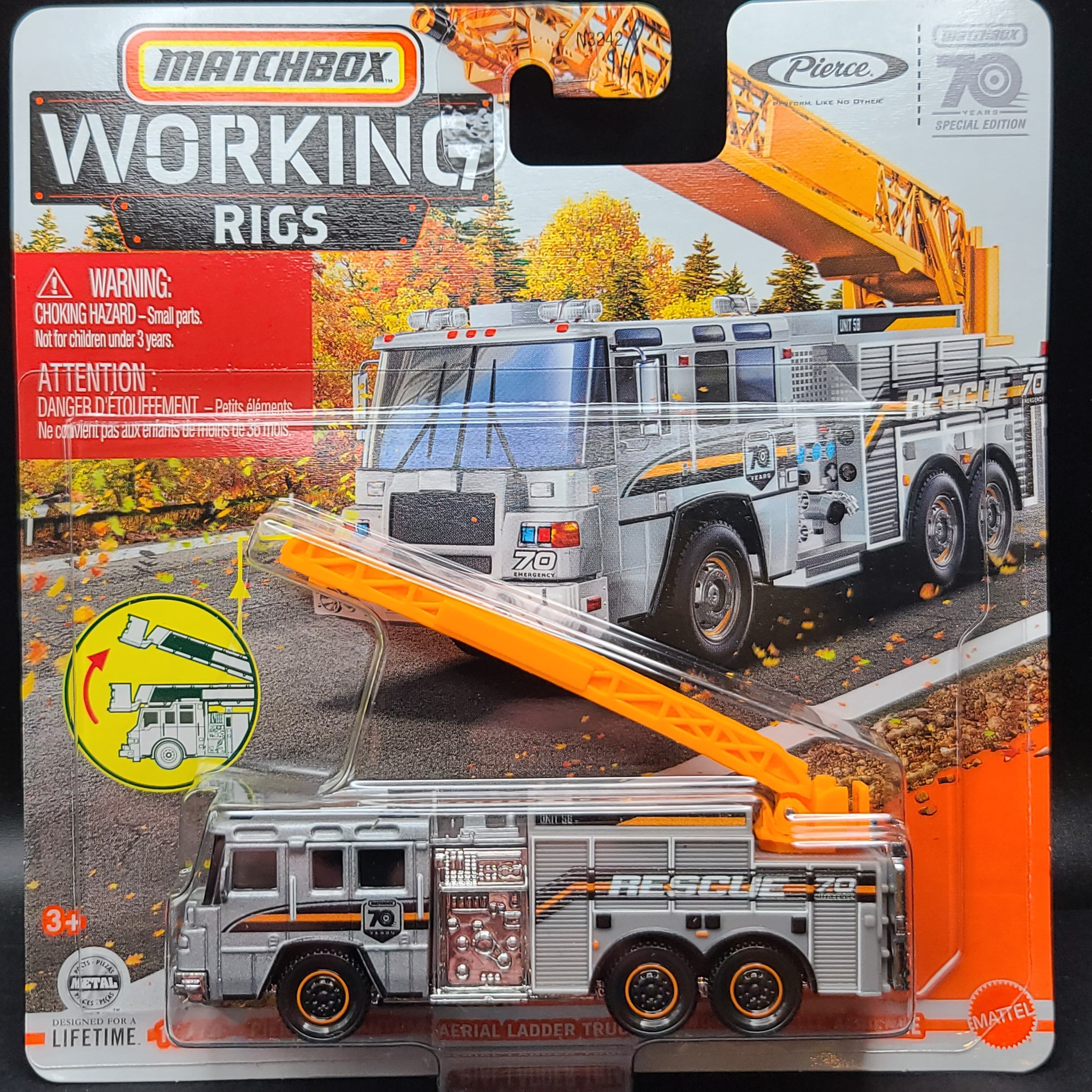 Matchbox Pierce Quantum Aerial Ladder Fire Truck (2023 Real Working Rigs)