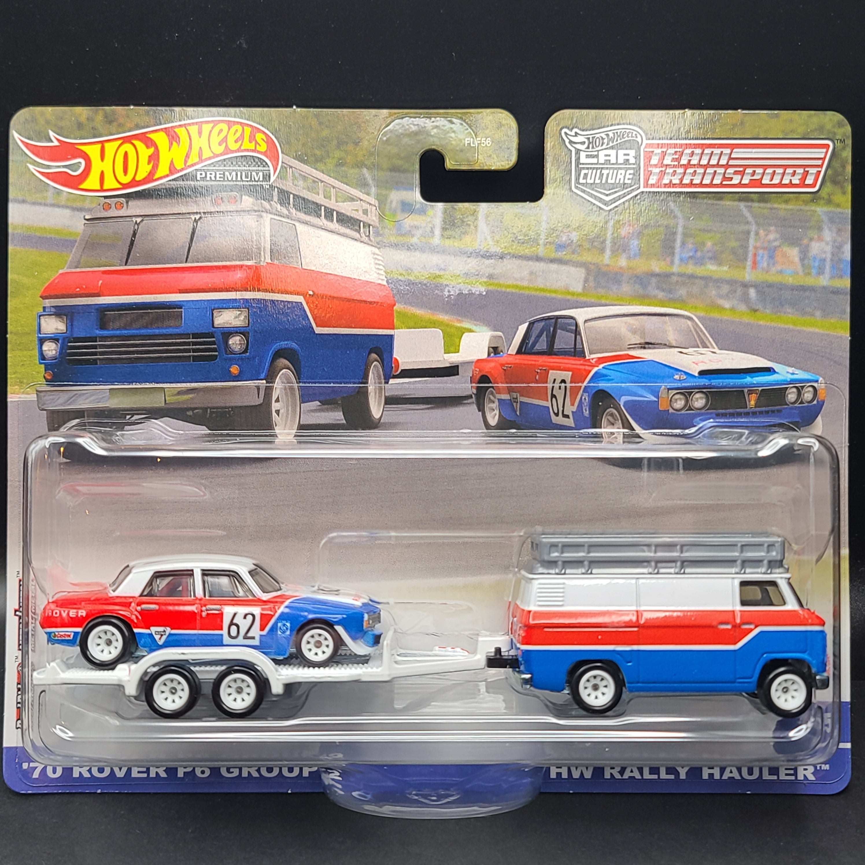 Hot Wheels Team Transport - HW Rally Hauler & '70 Rover P6 Group 2 (2023 Car Culture)