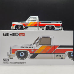 Kaido House x Mini GT '83 Chevrolet Silverado Kaido Works - 1:64, White (2023 Limited Edition)