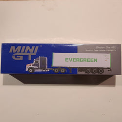 Mini GT Western Star 49X w/ 40' Reefer Container "Evergreen", 1:64 scale (2024 MIJO Exclusives - Limited Edition)