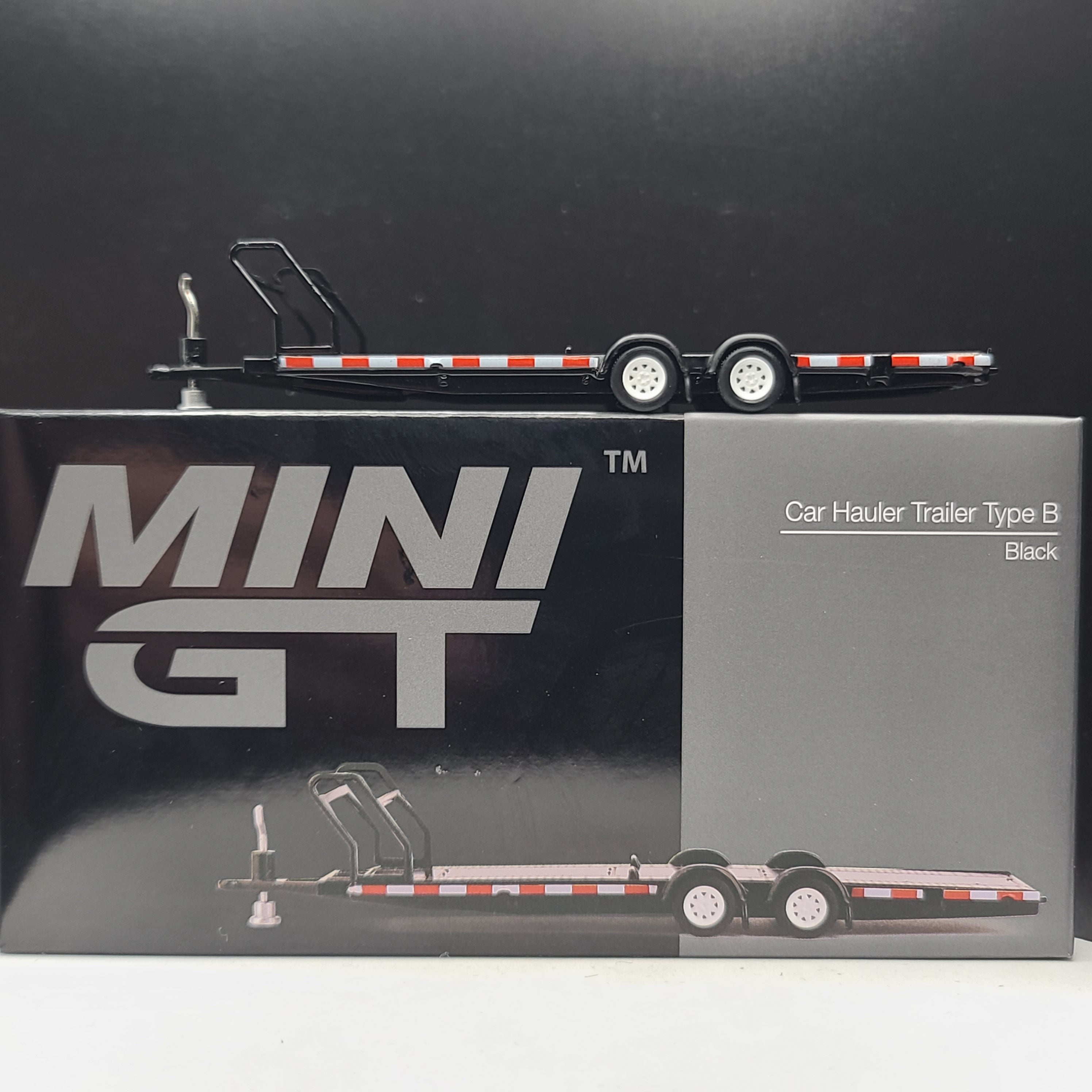 Mini GT Car Hauler Trailer Type B - 1:64 scale, black (2024 MIJO Exclusives - Limited Edition)