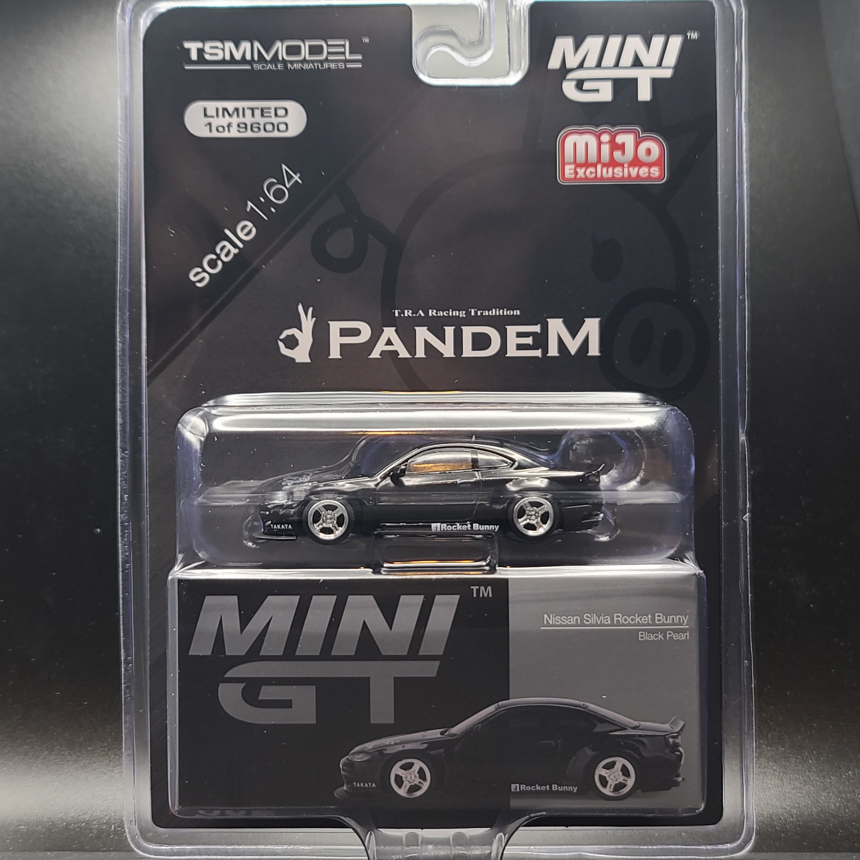 Mini GT Nissan Silvia S15 Rocket Bunny - 1:64 scale, black pearl (2024 MIJO Exclusives - Limited Edition 1 of 9600)