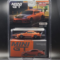 MINI GT Nissan Silvia S15 D-MAX - 1:64 scale, Orange (2024 MIJO Exclusives - Limited Edition 1 of 8160)