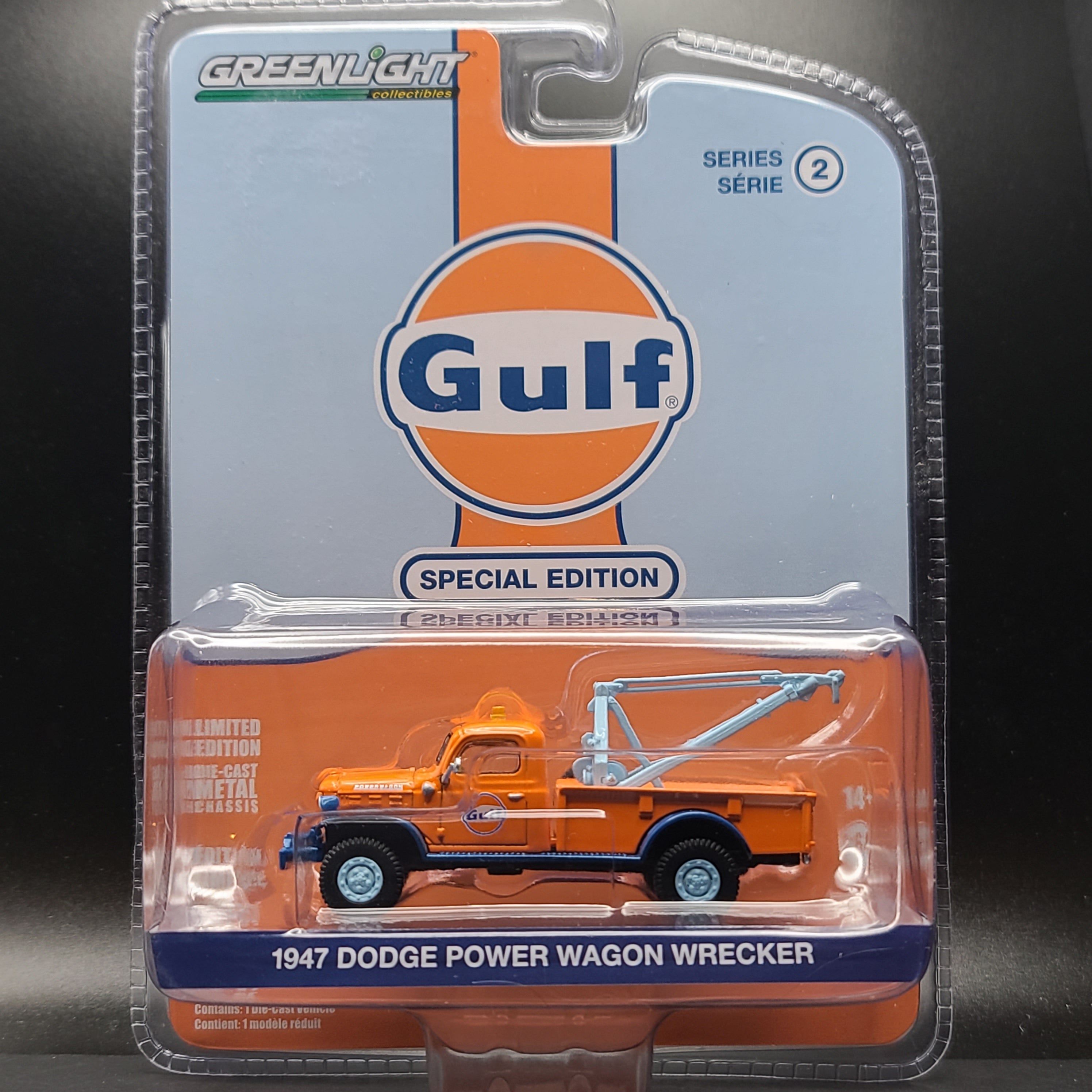Greenlight '47 Dodge Power Wagon Wrecker - 1:64 scale (2024 Gulf Oil Special Edition Series 2)