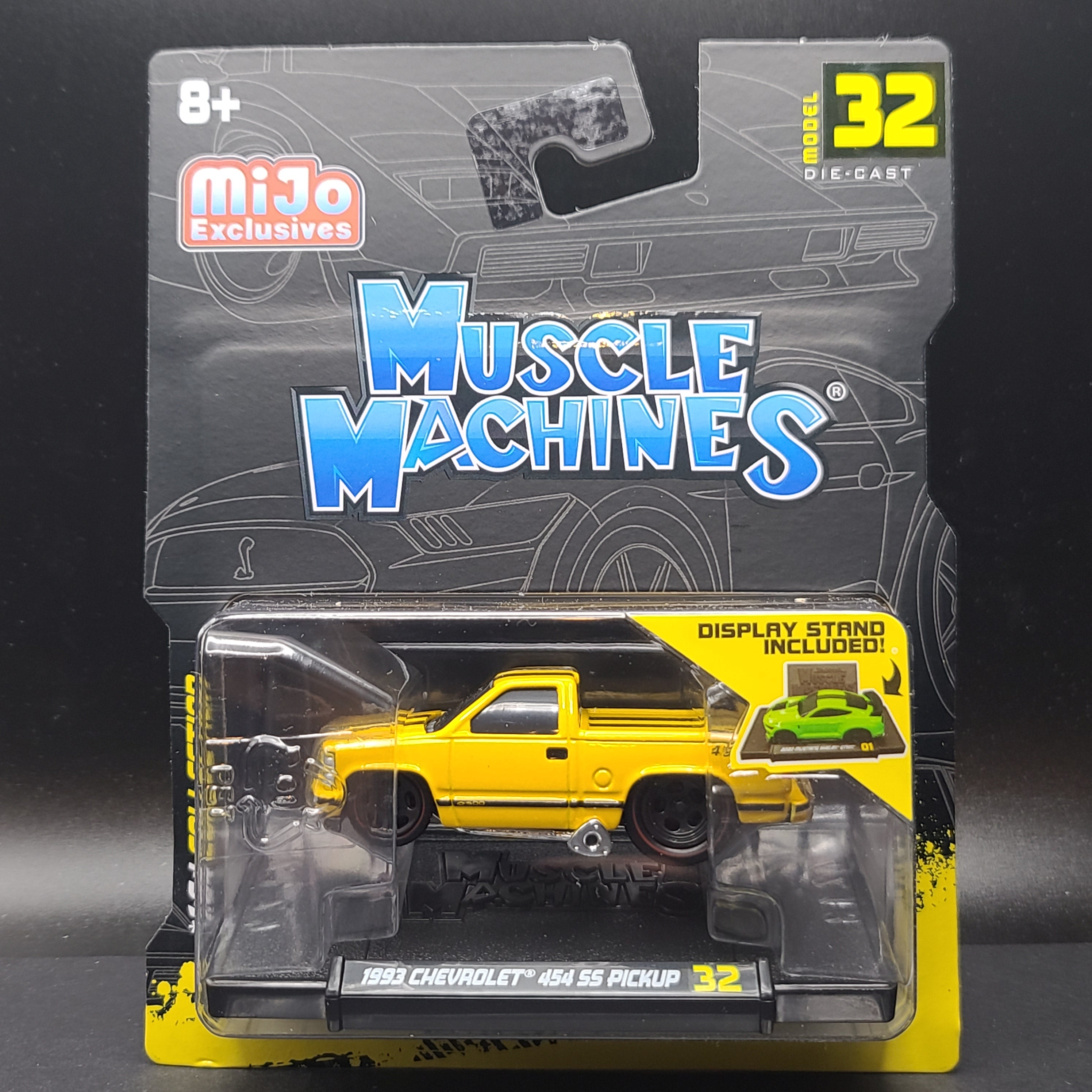 Muscle Machines - '93 Chevrolet 454 SS Pick-up Truck, Yellow (2024 Series 6, MiJo Exclusives)