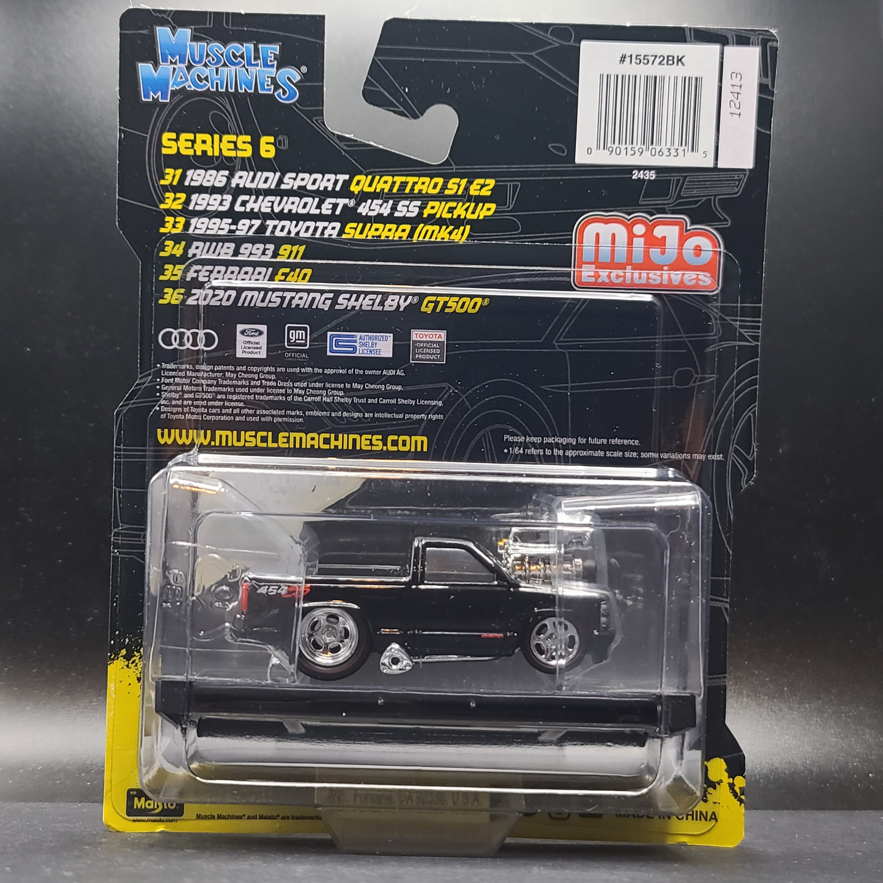 Muscle Machines - '93 Chevrolet 454 SS Pick-up Truck, Black (2024 Series 6, MiJo Exclusives)