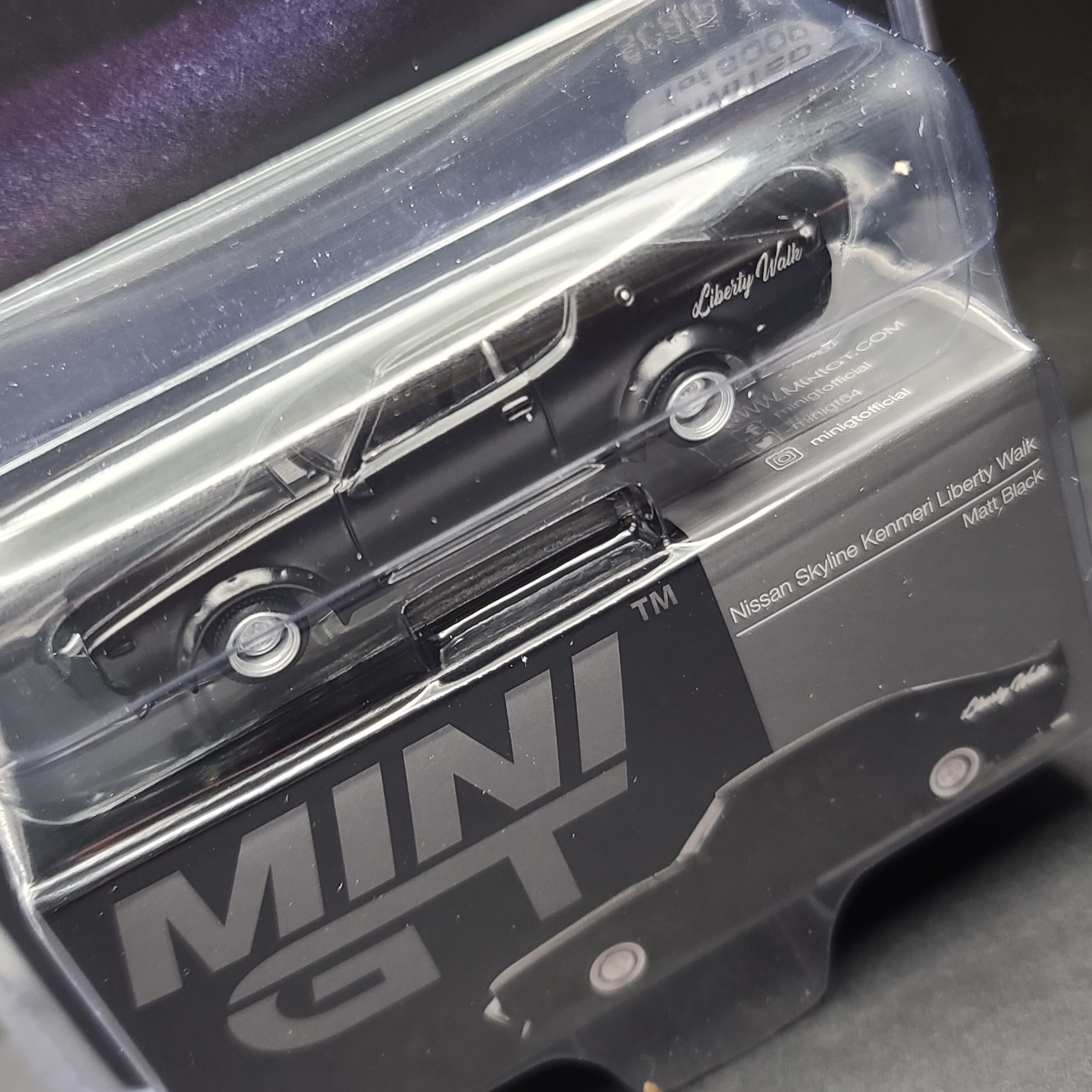 Mini GT - Nissan Skyline Kenmari Liberty Walk - 1:64 scale, Matt Black (2024 MIJO Exclusives - Limited Edition 1 of 6000)