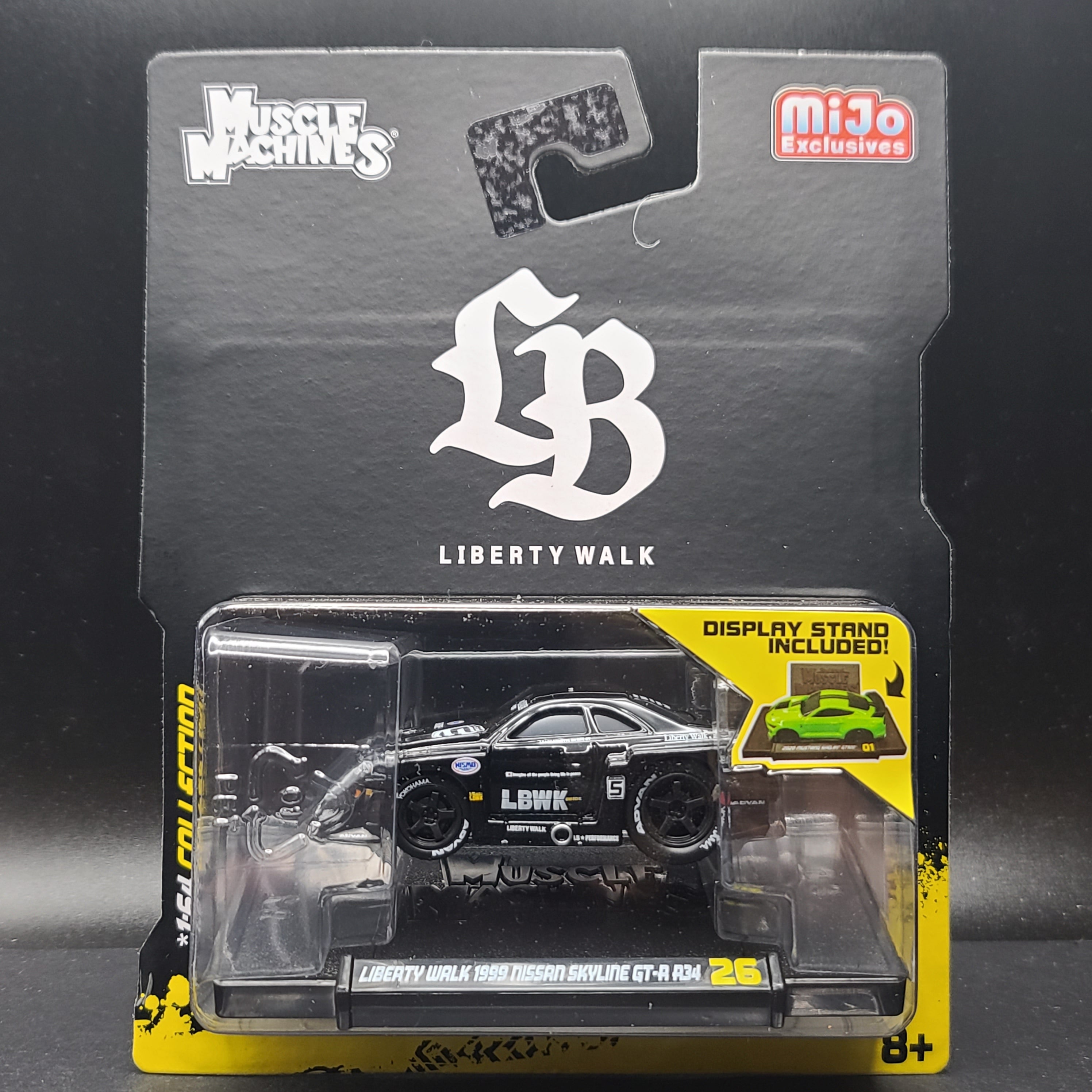 Muscle Machines - Liberty Walk 1999 Nissan Skyline GT-R R34, black (2024 MiJo Exclusives)