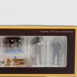 Mini GT Figurine: UPS Driver and Workers - 1:64 scale (2024 MIJO Exclusives - Limited Edition)