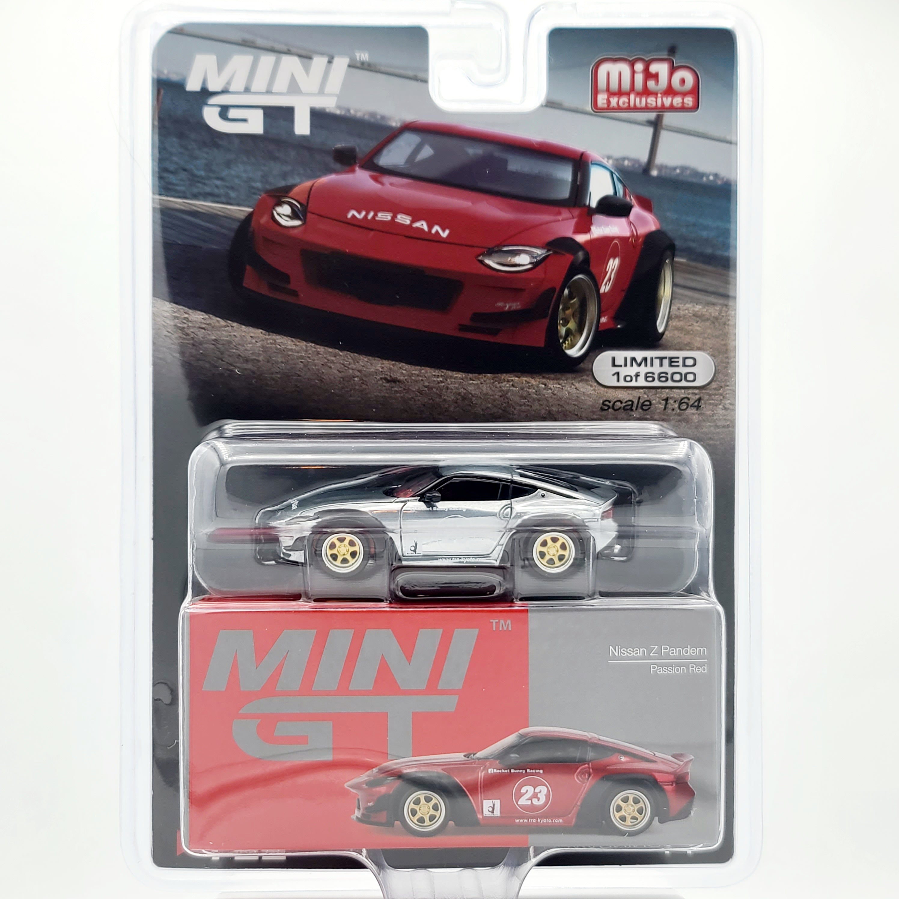 Mini GT - CHASE - Nissan Z Pandem - 1:64 scale, Passion Red (2024 MIJO Exclusives - Limited Edition)