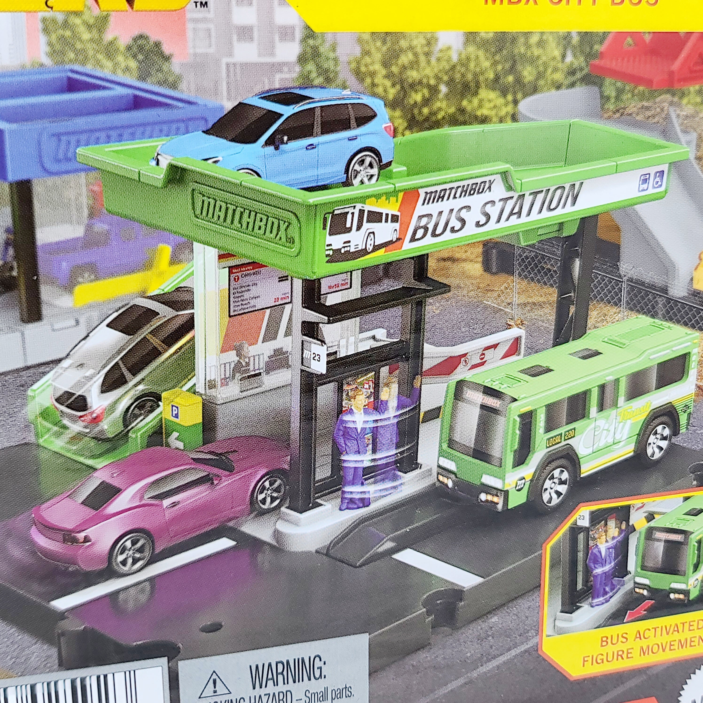 Matchbox Action Drivers Playset - Bus Station w/ City Bus (Assembly Required)