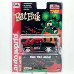 Auto World 1980 Chevy Silverado Pick-up Truck - 1:64 scale, "Rat Fink" (2022 MIJO Exclusives - Limited Edition 1 of 6000)