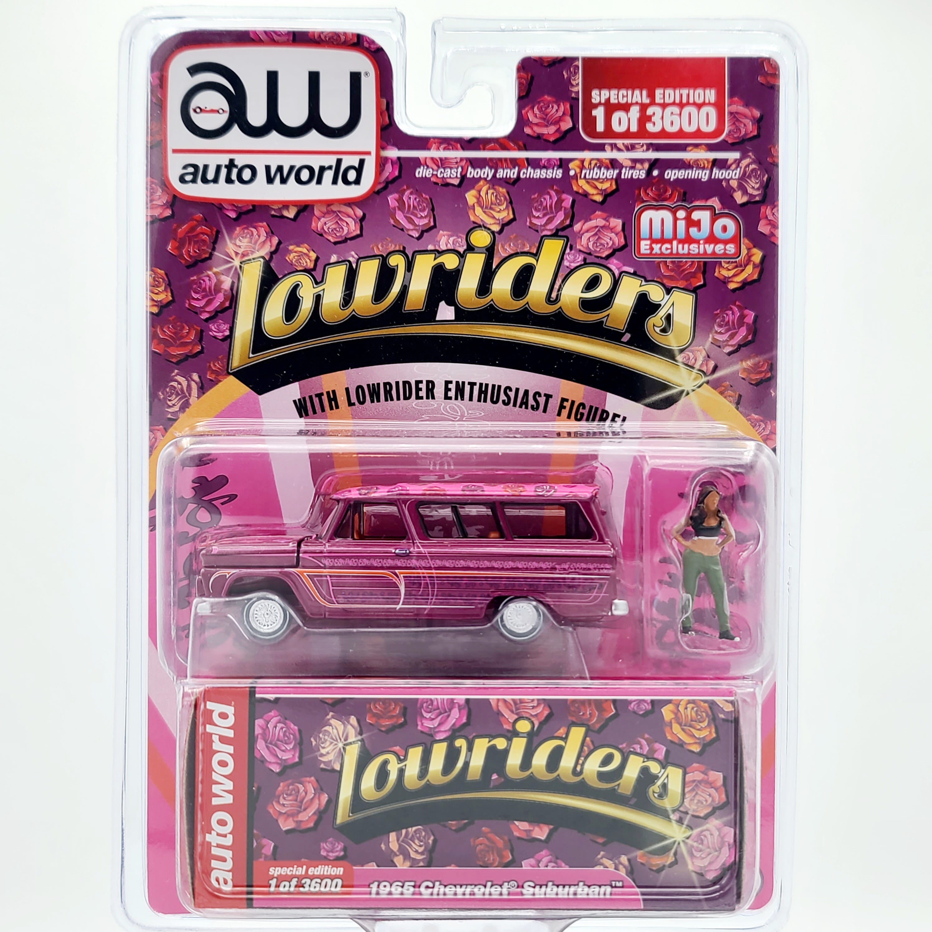 Auto World 1965 Chevrolet Suburban w/ Figure - 1:64 scale (2023 MiJo Exclusives - Limited Edition 1 of 3600)