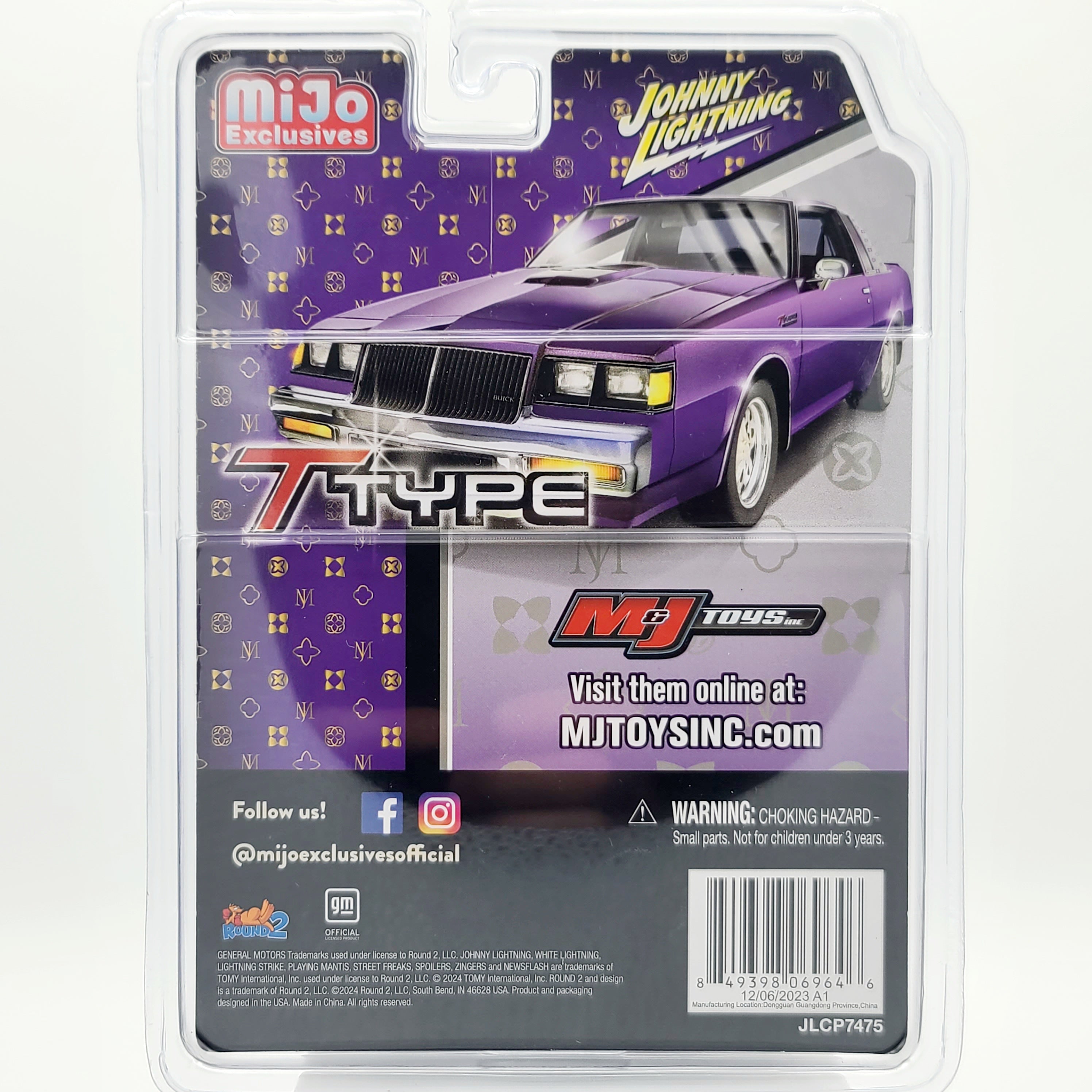 Johnny Lightning 1987 Buick Regal T-Type, Lowrider - 1:64 scale (2024 MiJo Exclusives - Limited Edition 1 of 3600)