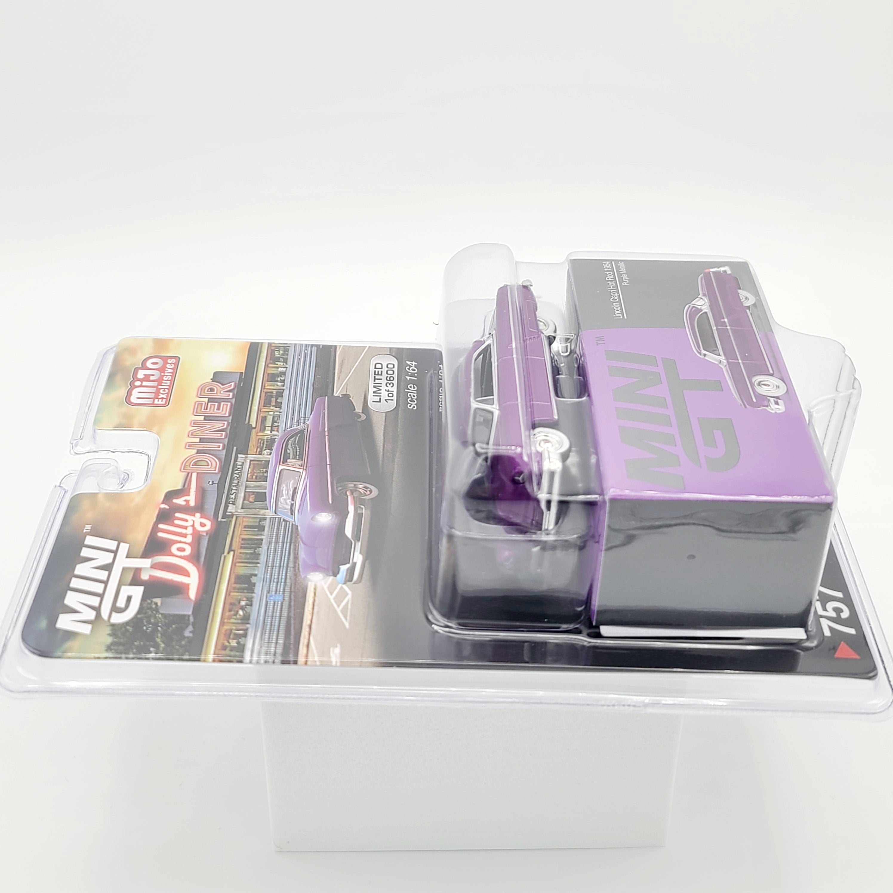 Mini GT '54 Lincoln Capri Hot Rod - 1:64 scale, Purple Metallic (2024 MIJO Exclusives - Limited Edition 1 of 3600)