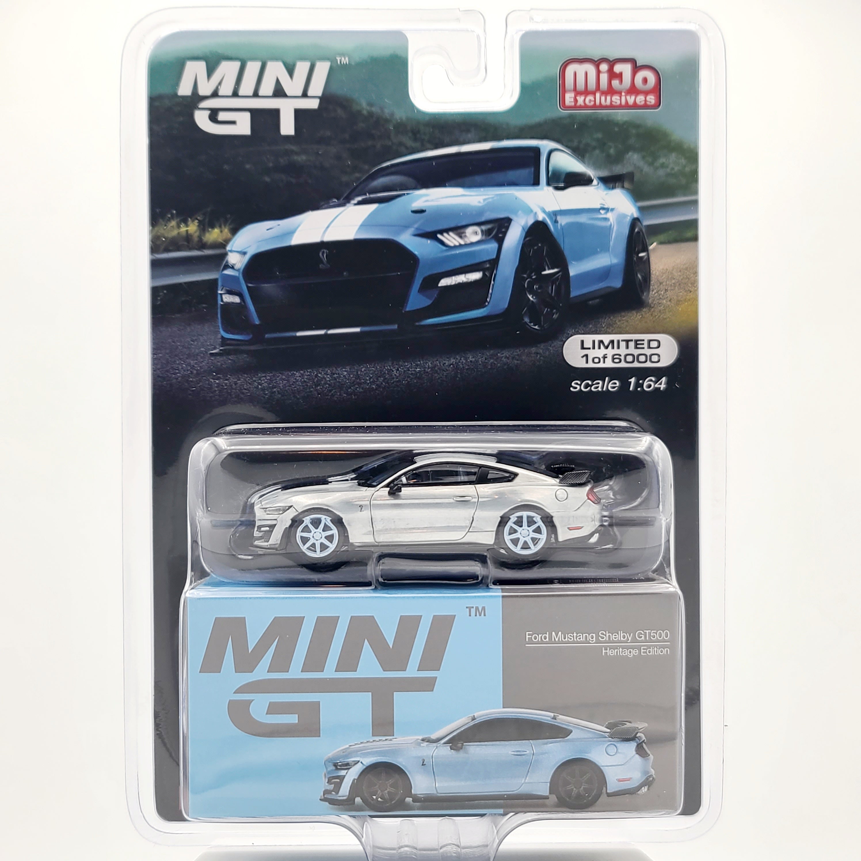 Mini GT - CHASE - Ford Mustang Shelby GT500 - 1:64 scale, Heritage Edition (2024 MIJO Exclusives - Limited Edition)