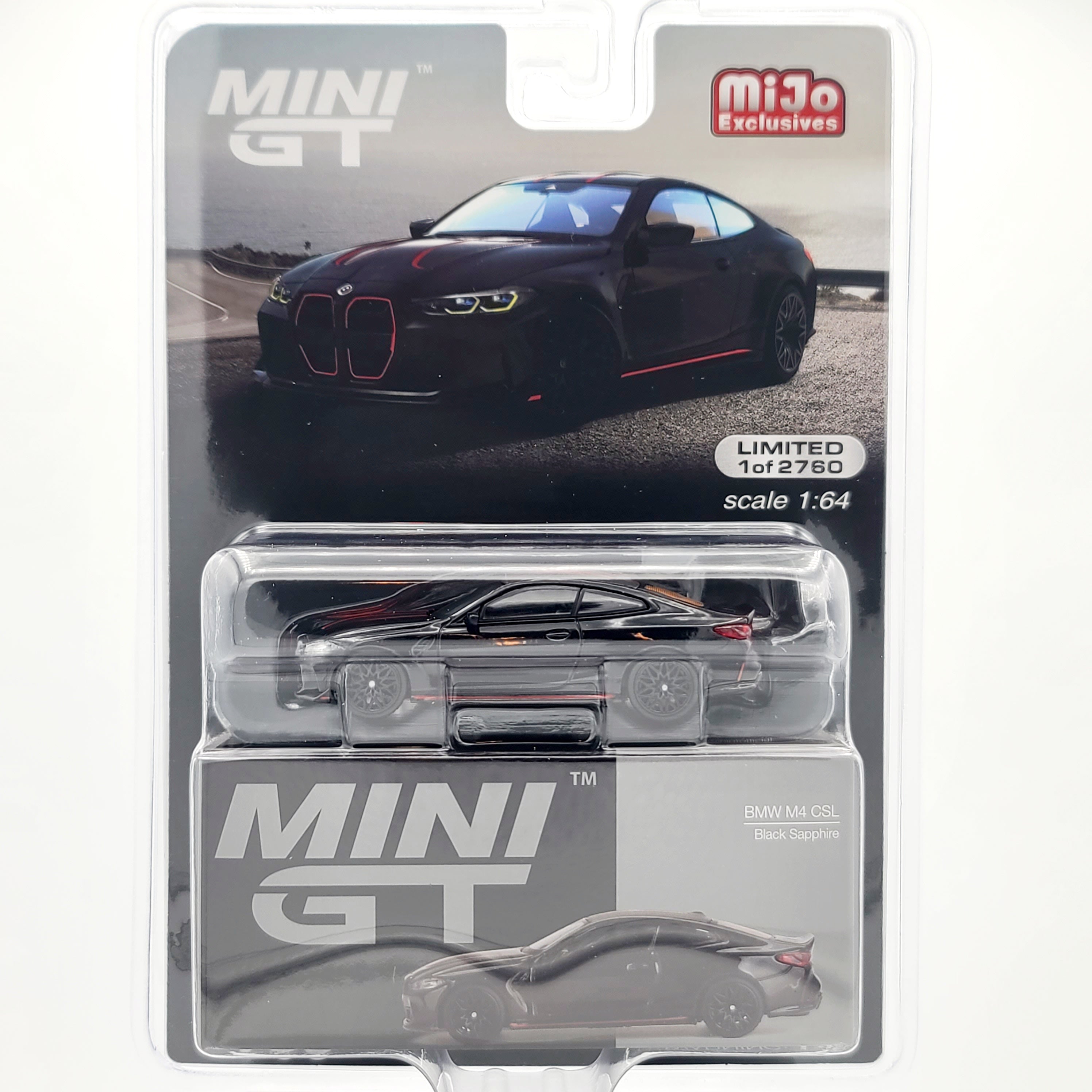 Mini GT BMW M4 CSL - 1:64 scale, Black Sapphire (2024 MIJO Exclusives - Limited Edition 1 of 2760)