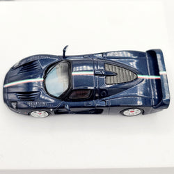 BBR Models Maserati MC12 Stradale - 1:64, Blue Metallic w/ Stripe (2024 Limited Edition)