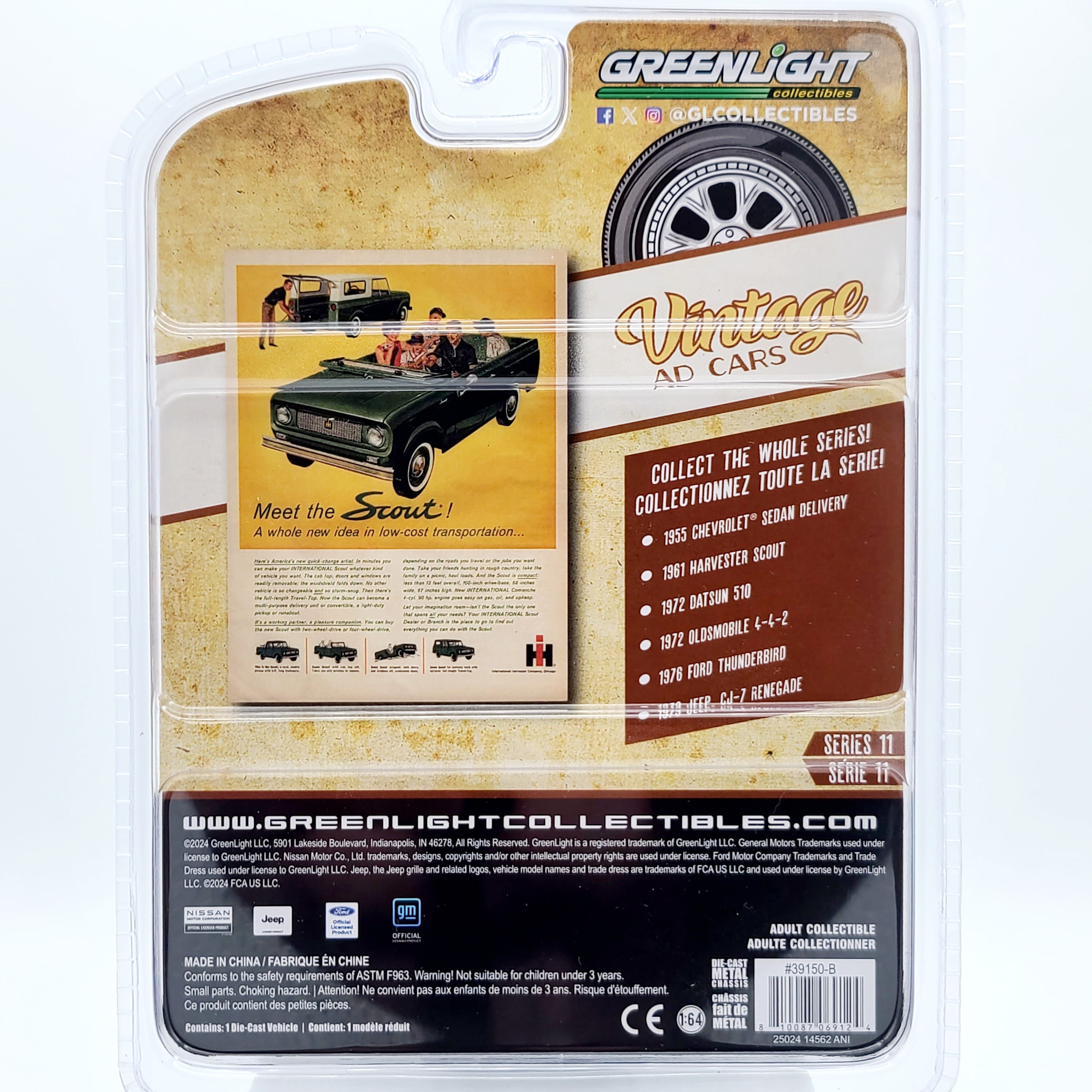 GreenLight '61 International Harvest Scout - 1:64 scale (2024 Vintage Ad Cars - Series 11)