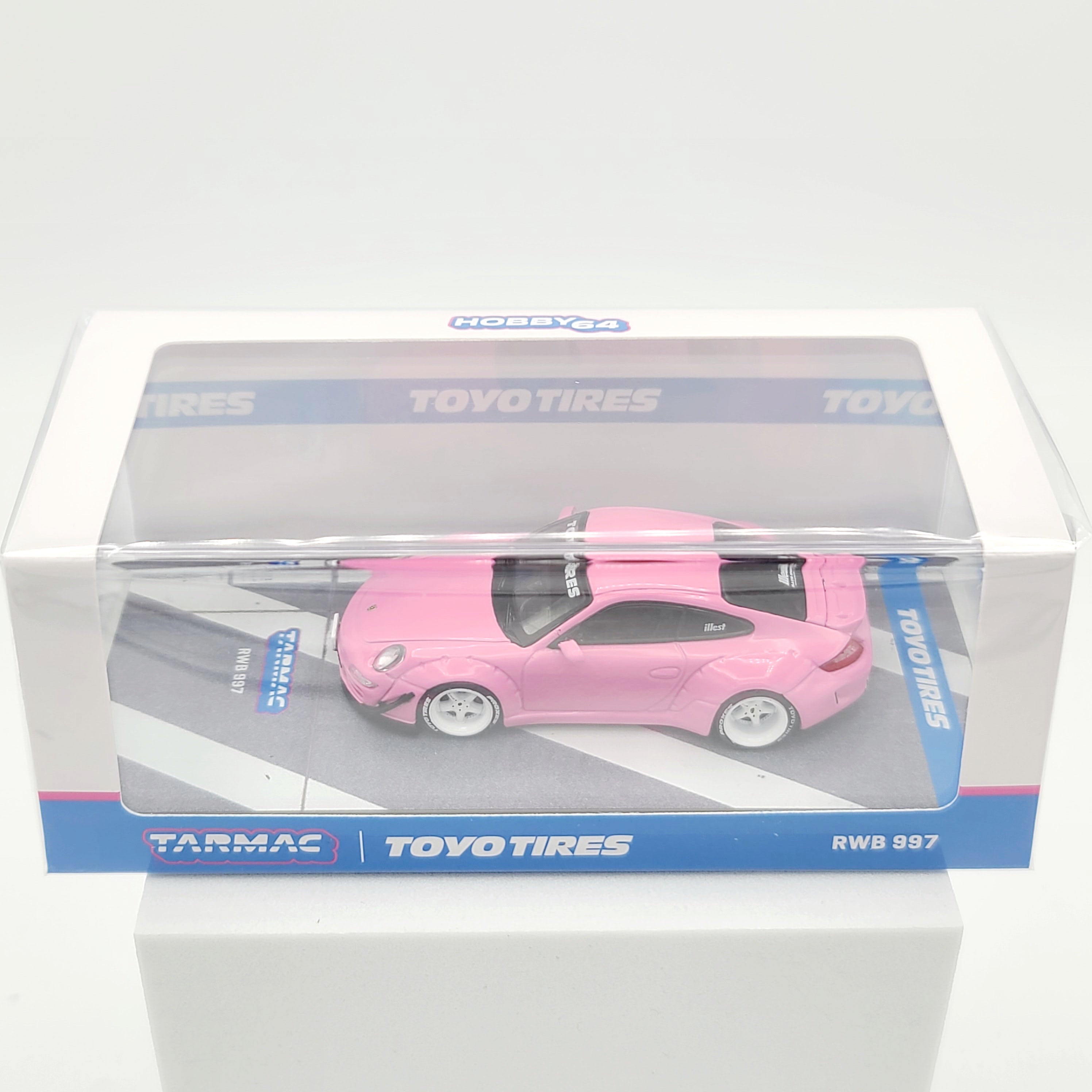 Tarmac Works RWB Porsche 997 - 1:64 scale, Toyo Tires, Pink (2024 Hobby64)