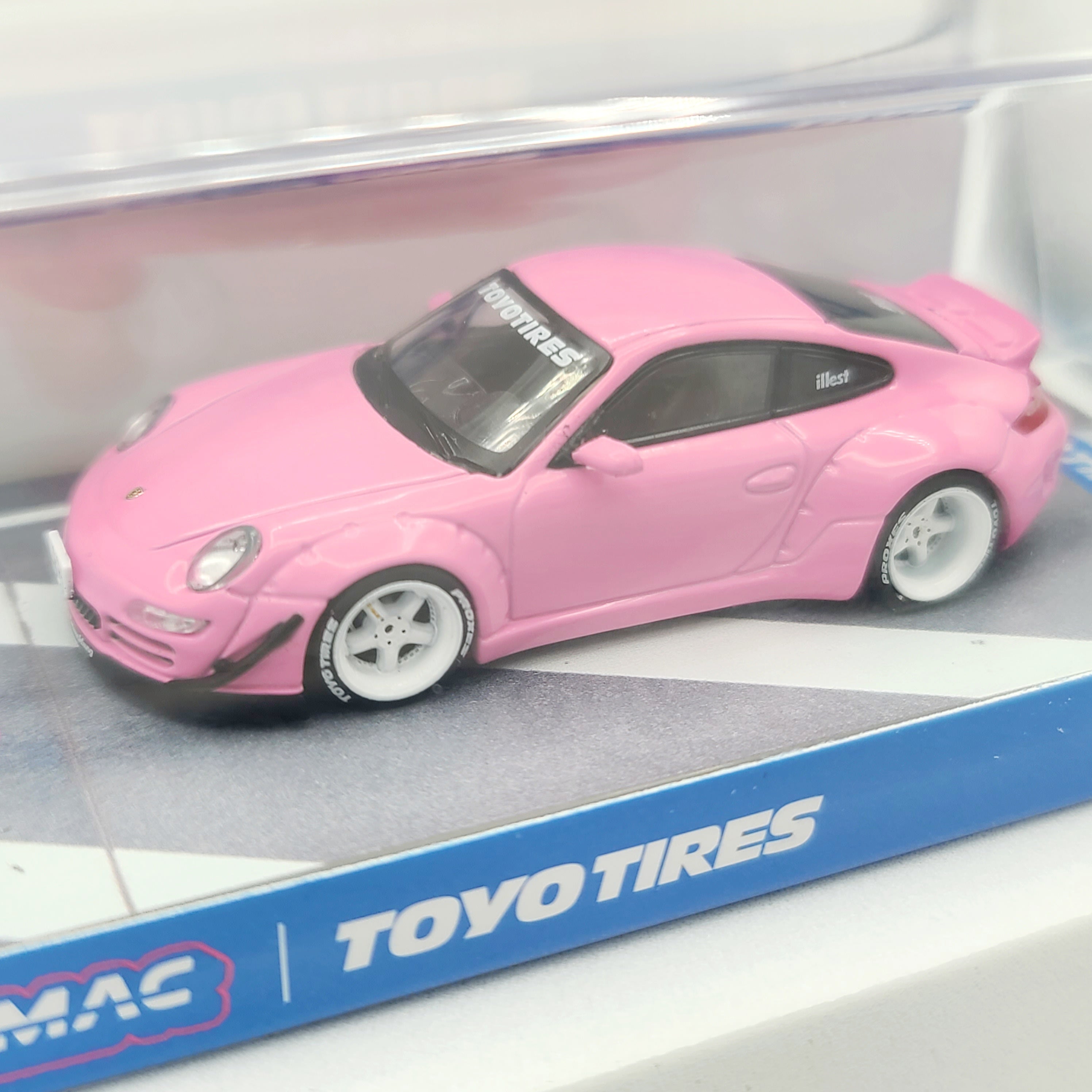 Tarmac Works RWB Porsche 997 - 1:64 scale, Toyo Tires, Pink (2024 Hobby64)