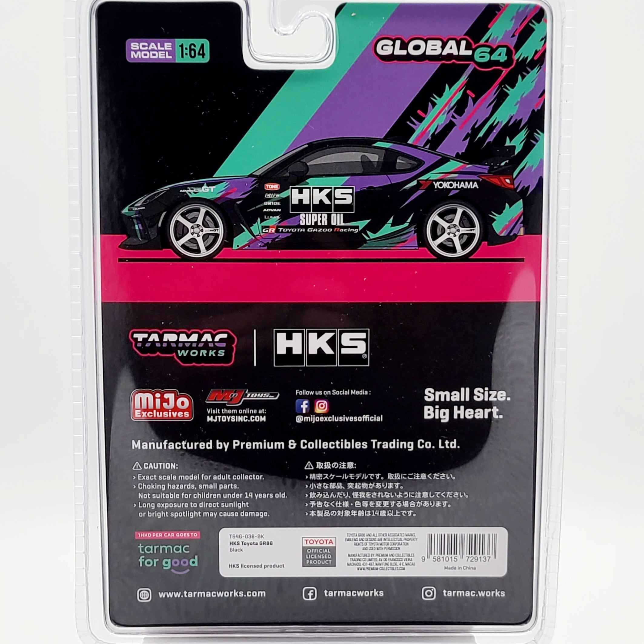 Tarmac Works HKS Toyota GR86 - 1:64 scale (2024 Global64 - MiJo Exclusives)