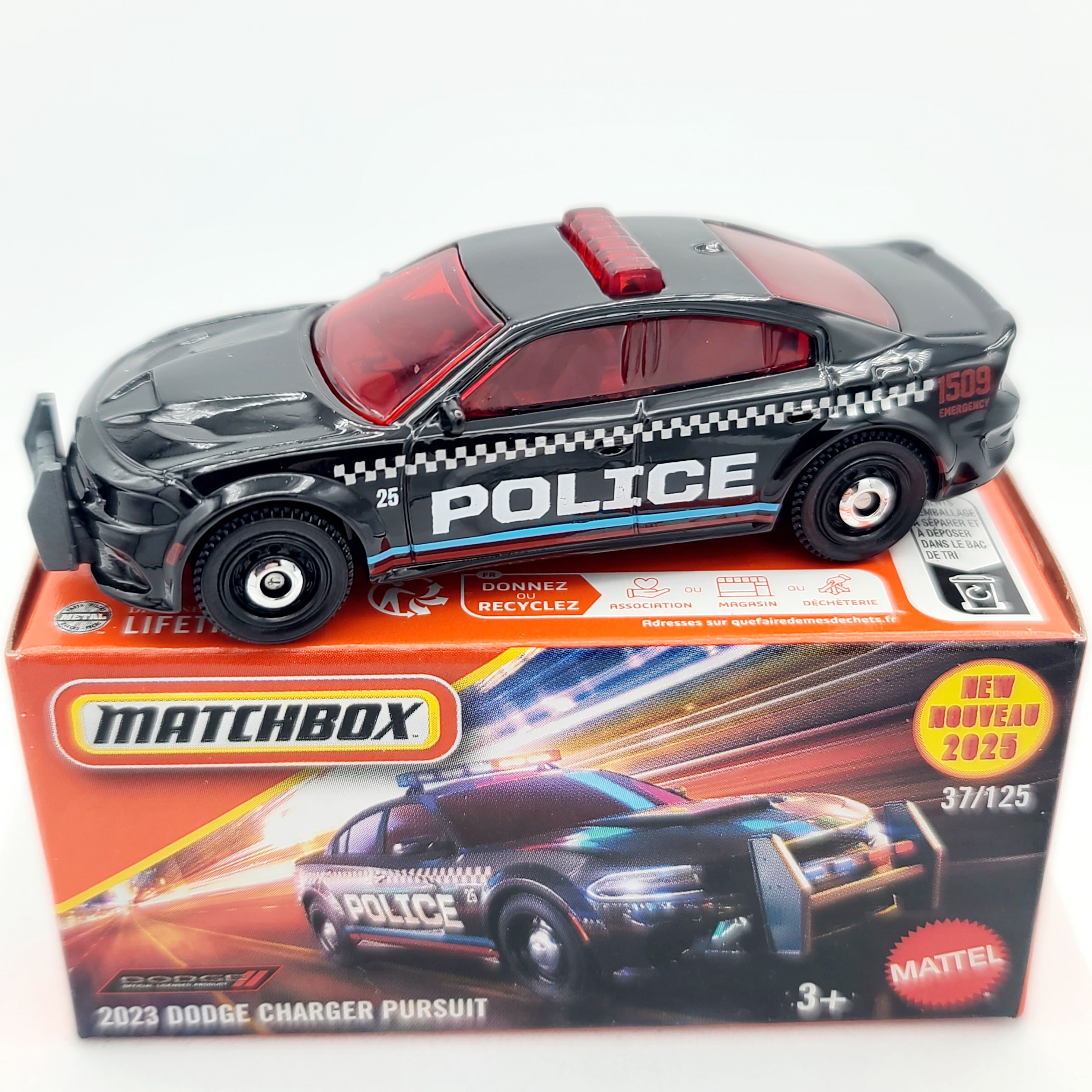 Matchbox '23 Dodge Charger Pursuit (2025 Mix 2 B Basic - Power Grabs)