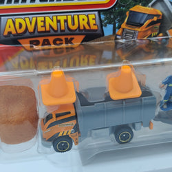 Matchbox Tilt 'n Tip / Flat Trailer, MBX Construction Zone (2025 Adventure Pack Mix 1)