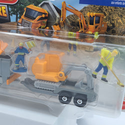 Matchbox Tilt 'n Tip / Flat Trailer, MBX Construction Zone (2025 Adventure Pack Mix 1)