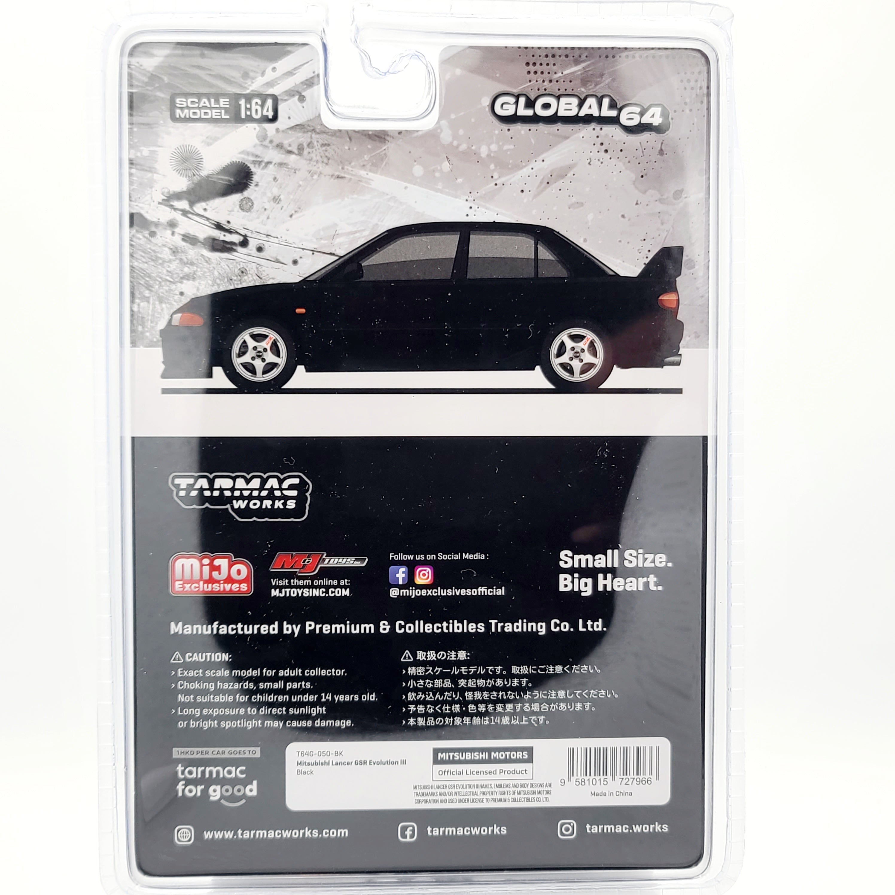 Tarmac Works Mitsubishi Lancer GSR Evolution III - 1:64 scale (2024 Global64 - MiJo Exclusives)