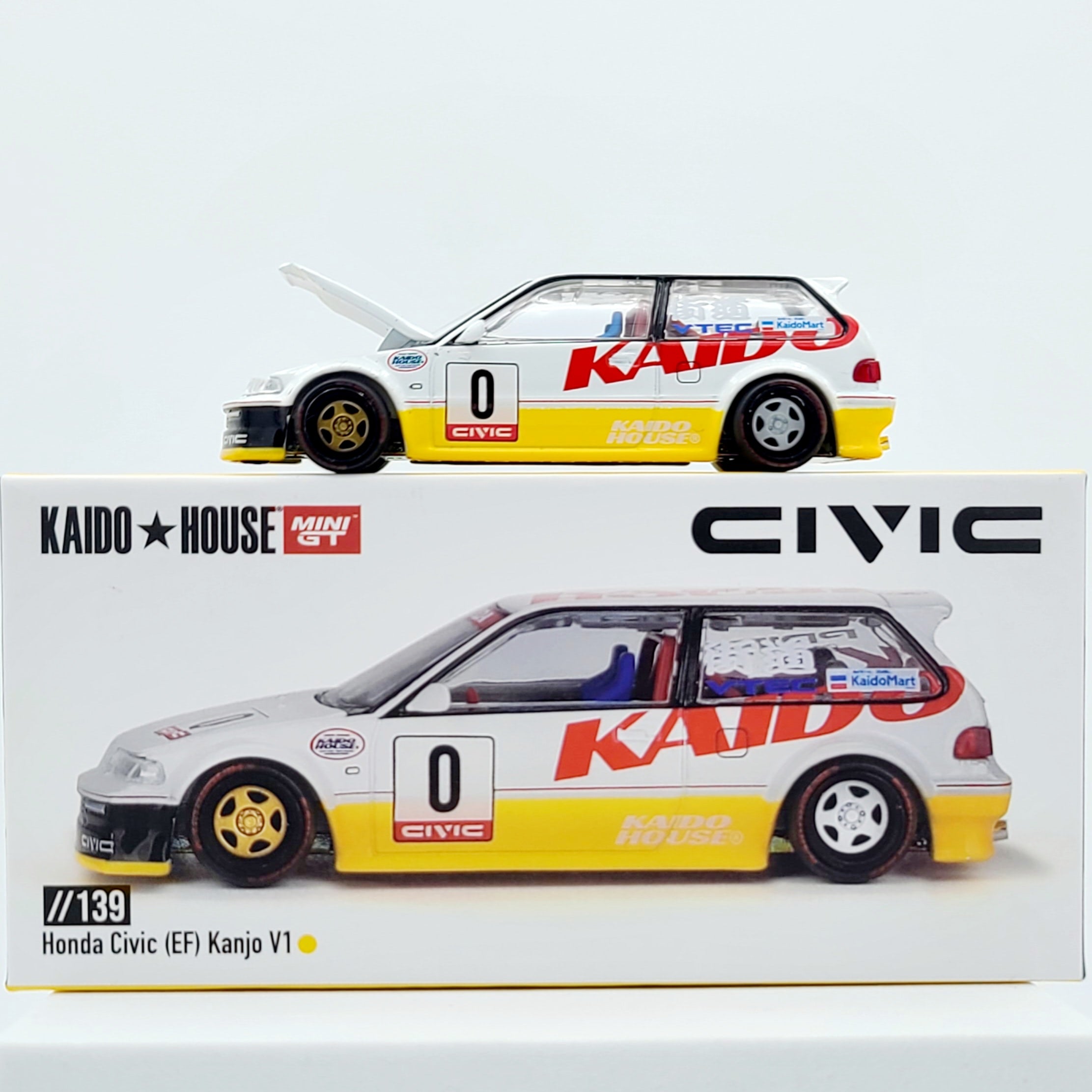 Kaido House x Mini GT Honda Civic EF Kanjo V1 - 1:64 Scale (2024 Limited Edition)