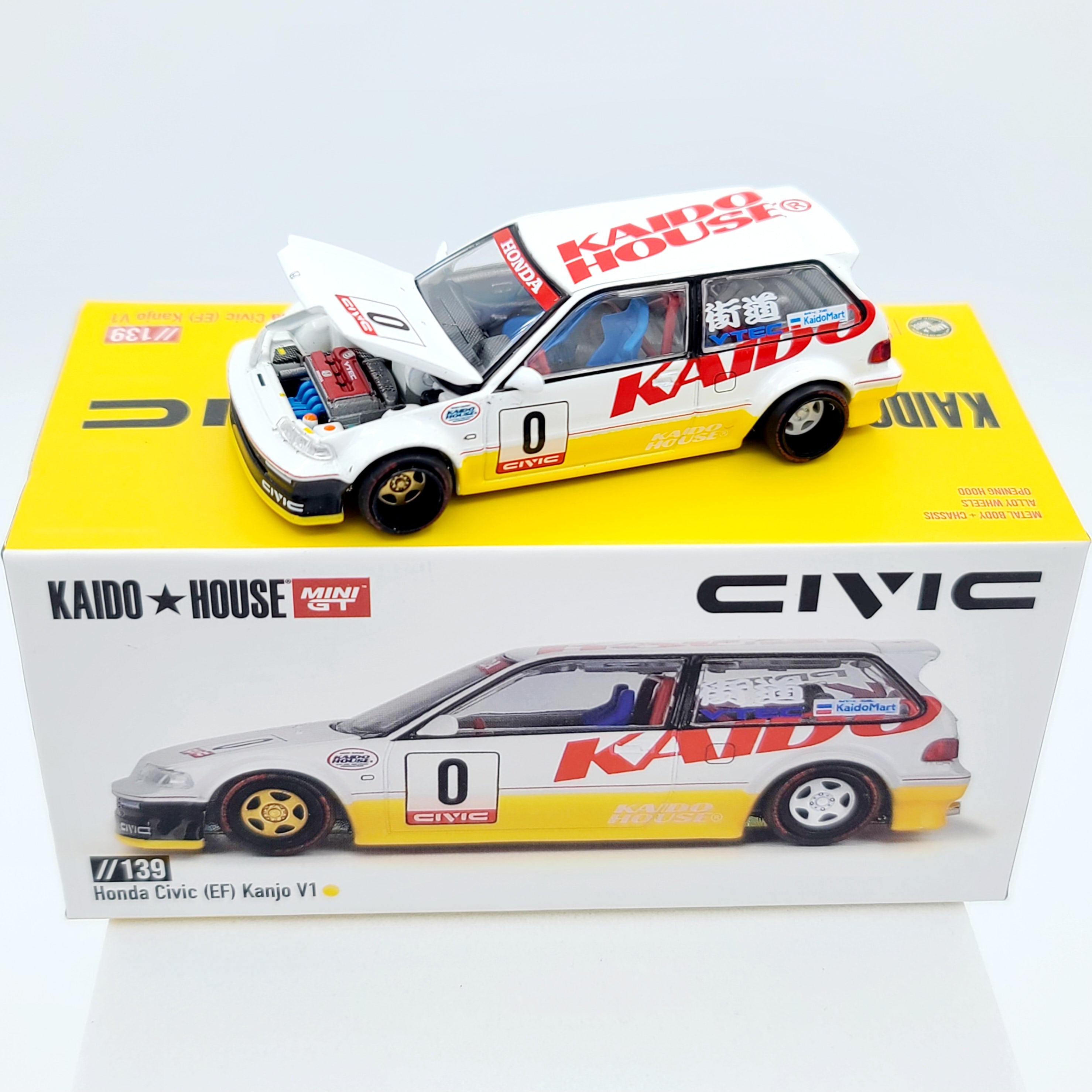 Kaido House x Mini GT Honda Civic EF Kanjo V1 - 1:64 Scale (2024 Limited Edition)