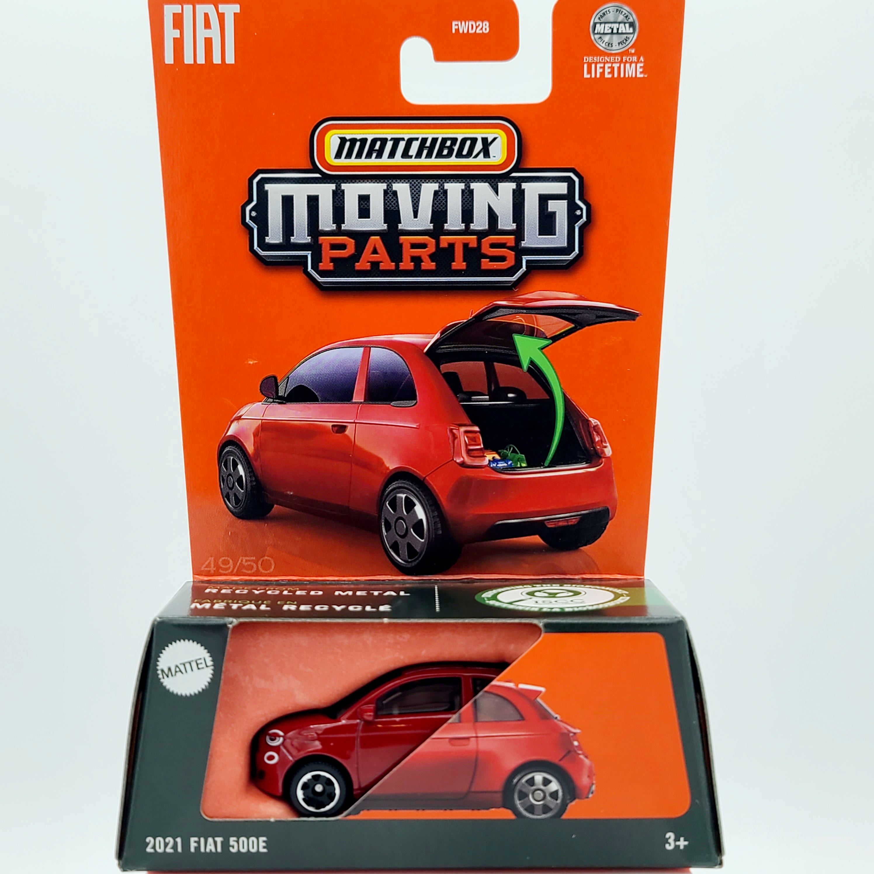 Matchbox '21 Fiat 500e (2025 Moving Parts Mix 2)