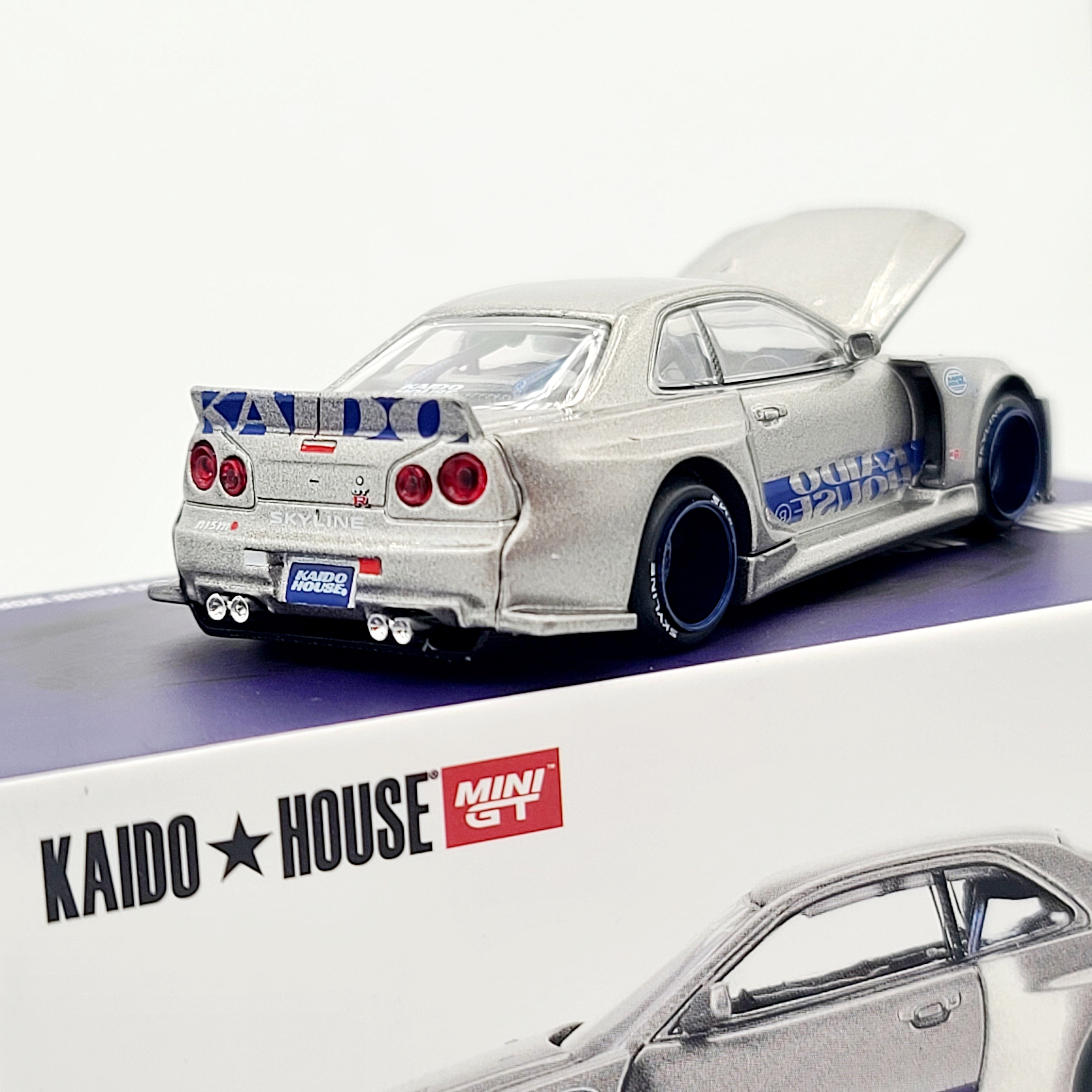 Kaido House x Mini GT Nissan Skyline GT-R (R34) Kaido Works Shinjuku V1 - 1:64 Scale (2024 Limited Edition)