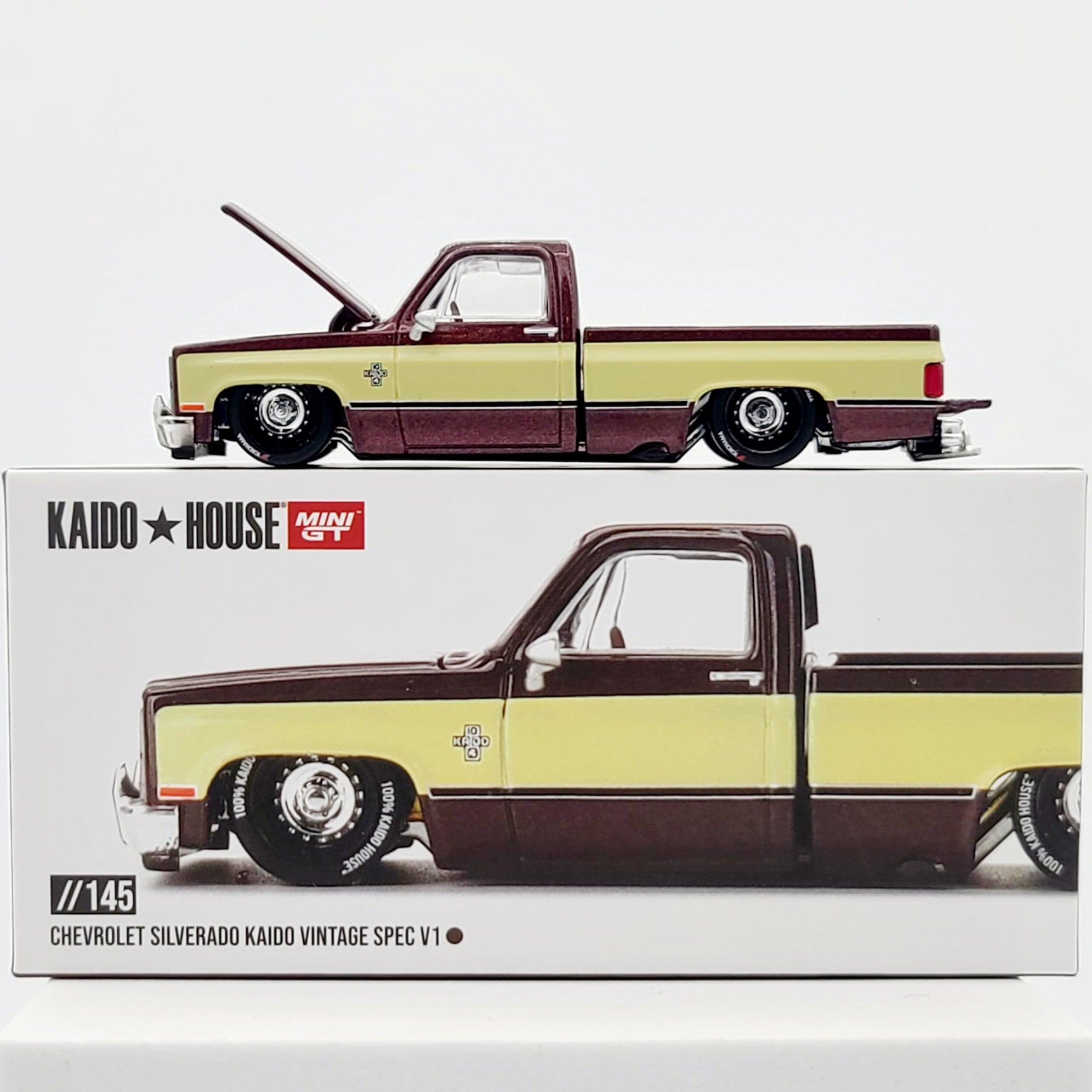 Kaido House x Mini GT Chevrolet Silverado Kaido Vintage Spec V1 - 1:64 scale (2024 Limited Edition)