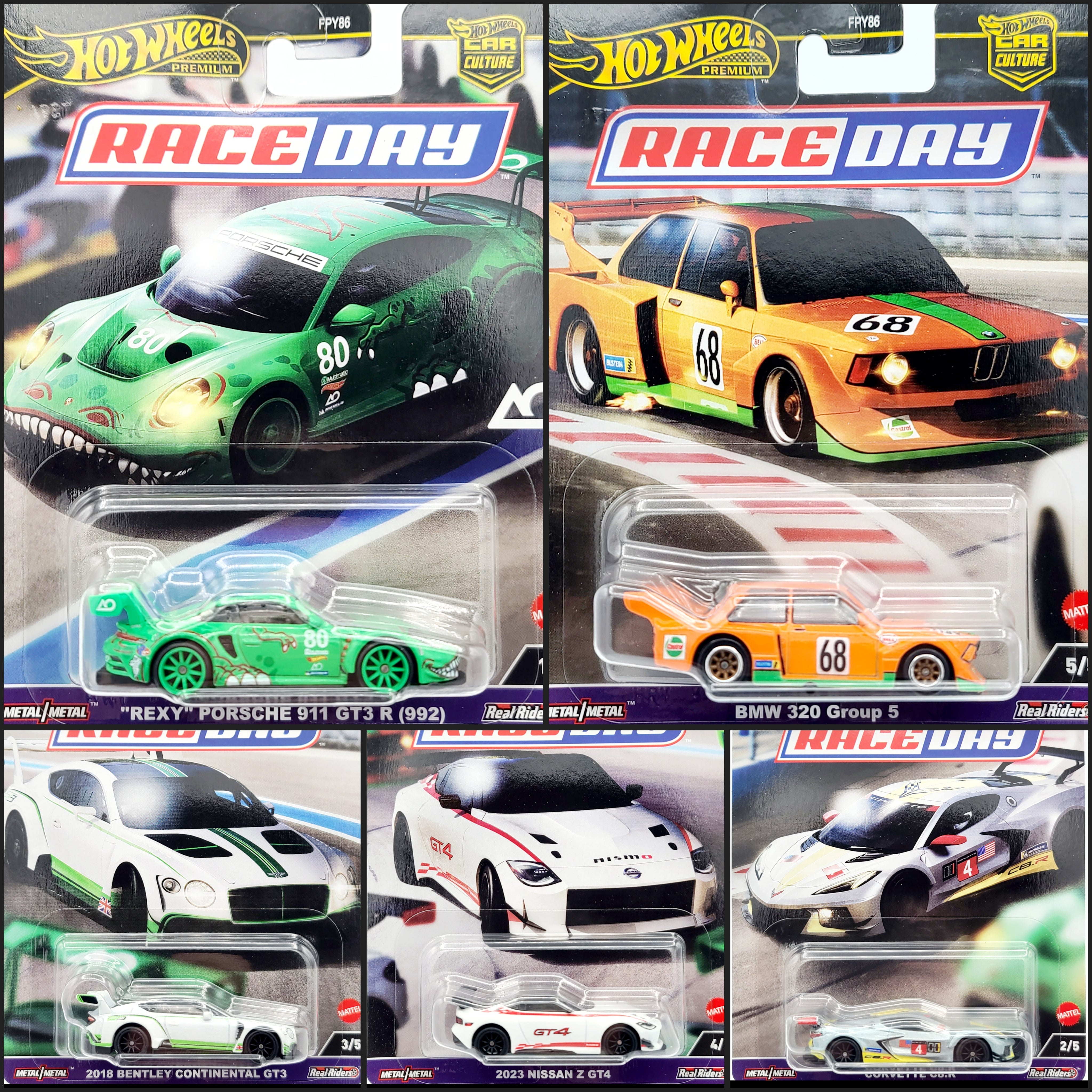 Hot Wheels - 2024 Car Culture Case D - Race Day (Set of 5 Cars)