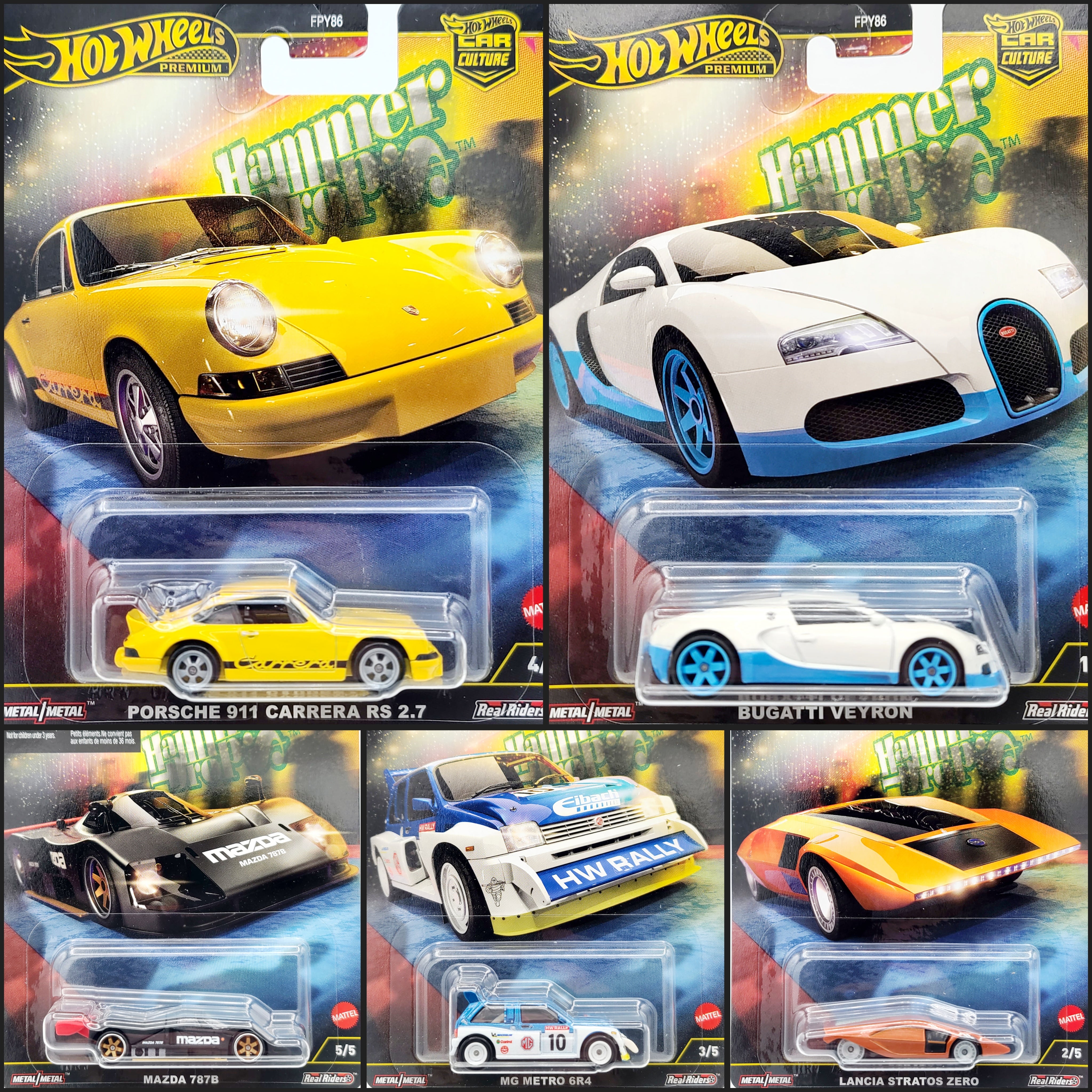 Hot Wheels - 2024 Car Culture Case F - Hammer Drop (Set of 5 Cars)